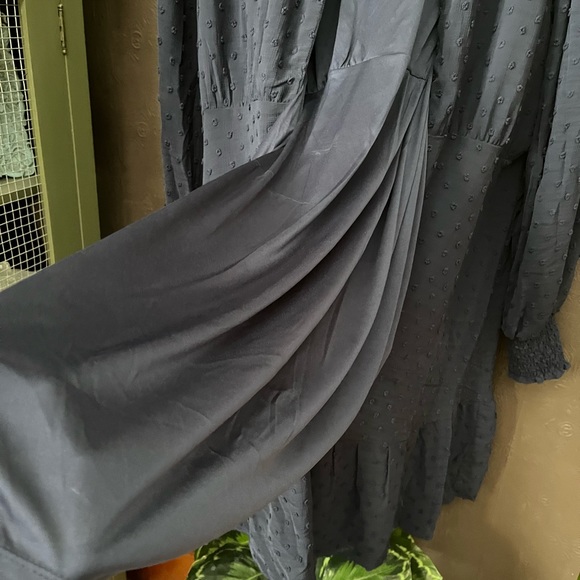 ๐ BCBG Paris Navy/Blue Boho Dress, Size XXL, sheer sleeves & pretty detailing - Picture 8 of 11